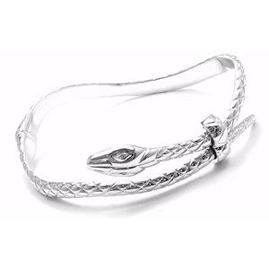 Rare! Authentic Tom Ford 18k White Gold Diamond Snake Bangle Bracelet